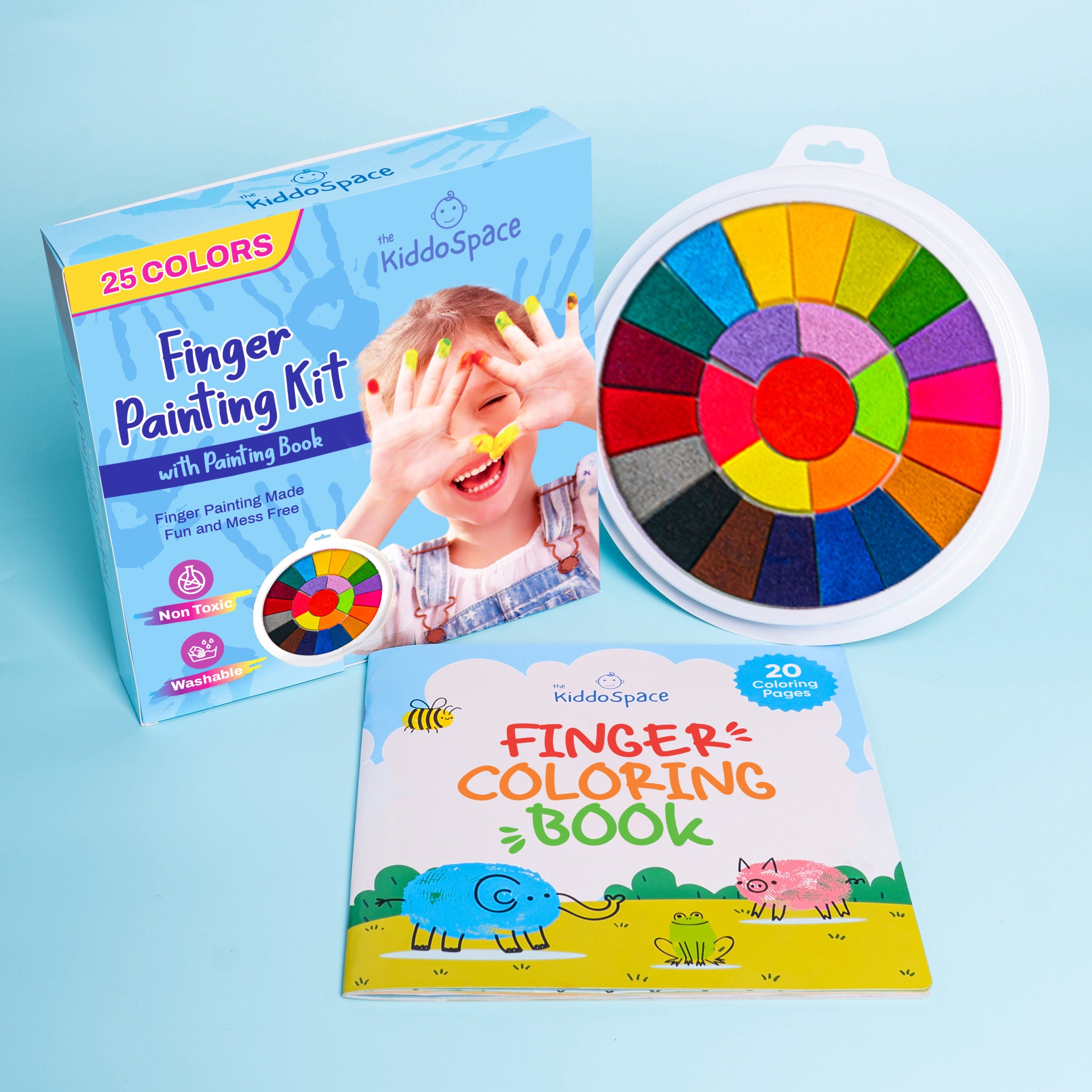 Kiddospace’s Finger Painting Kit - Let your child express their creativity mess-free